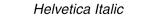 Helvetica Italic
