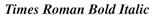 Times Roman Bold Italic